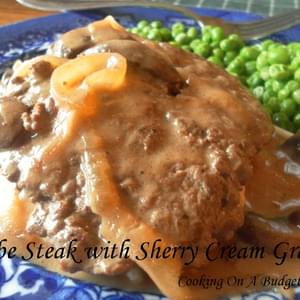 Cube Steak with Sherry Cream Gravy