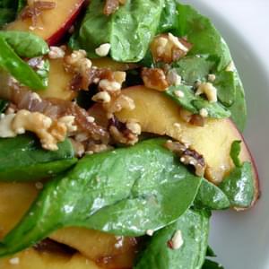 Spinach & Nectarine Salad For One (Measurements are approximate)