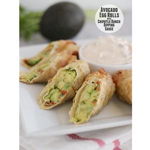Avocado Egg Rolls with Chipotle Ranch Dipping Sauce