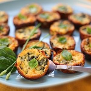 Crustless Zucchini and Basil Mini-Quiches