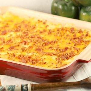 Healthy, Low Calorie Loaded Mashed Potato Casserole