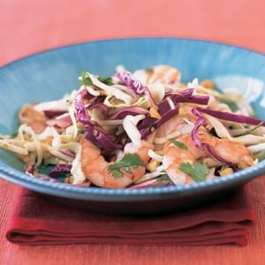 Shrimp and Cabbage Slaw with Chile Sauce and Lime