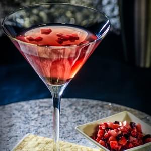 The Black-Olives Brine & Strawberry Martini
