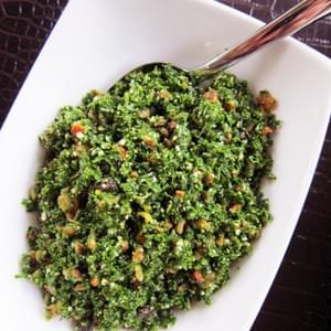 Parmesan Kale Salad with Raisins