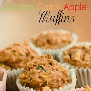 Zucchini Carrot Apple Muffins