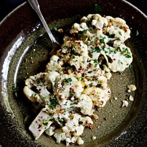 Roasted Cauliflower with Garlic and Coriander