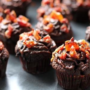Bacon and Chocolate Cupcakes with Nutella Ganache