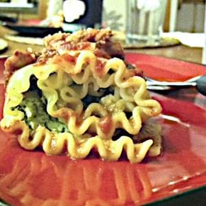 Spinach Lasagna Roll-Ups