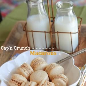 Cap’n Crunch Macarons with Cap’n Crunch Cookie Dough Filling