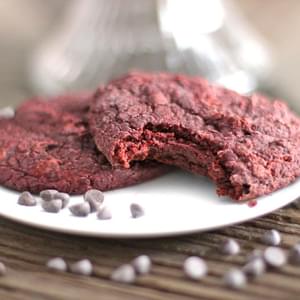 Healthy Red Velvet Gooey Butter Cookies (sugar free, low fat, high protein, gluten free, vegan)