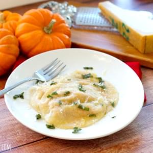 Pumpkin Ravioli Recipe With A Brown Butter Sage Sauce
