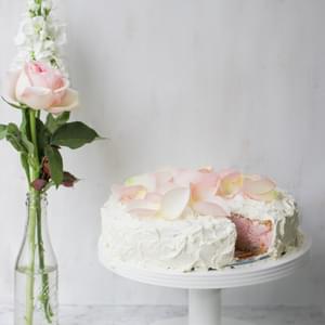 Strawberry Mousse Cloud Layer Cake