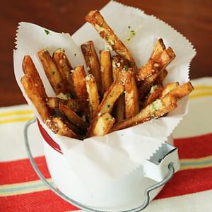 Oven Roasted Fries with Garlic Butter & Parmesan
