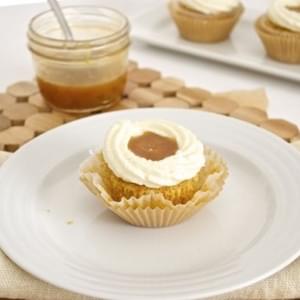 Salted Caramel Carrot Cupcakes with Vanilla Bean Mascarpone Frosting