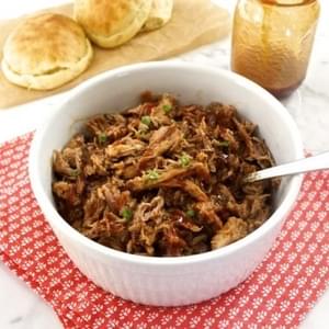 Beer Braised Slow Cooker Pulled Pork with Honey Pineapple Barbecue Sauce