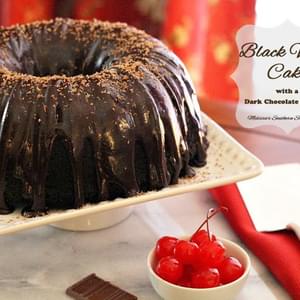 Black Velvet Cake with a Dark Chocolate Ganache