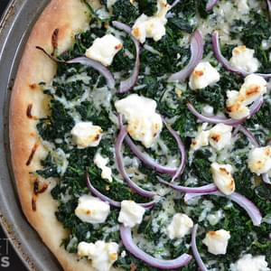Easy White Spinach Pizza