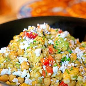 Chickpea, Avocado and Grilled Corn Salad