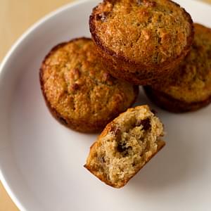 Oatmeal Muffins with Dates, Cranberries and Pecans