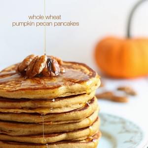 Whole Wheat Pumpkin Pecan Pancakes