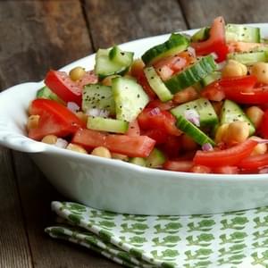 Cucumber, Tomato and Chickpea Salad