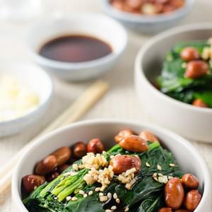 Chinese Spinach and Peanut Salad