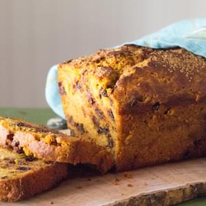 Cranberry Pumpkin Loaf with Chocolate Chips