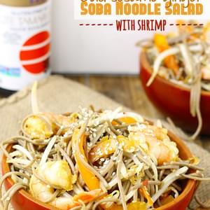 Cold Sesame Ginger Soba Noodle Salad with Shrimp