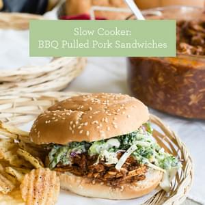 Slow Cooker BBQ Pulled Pork Sandwiches