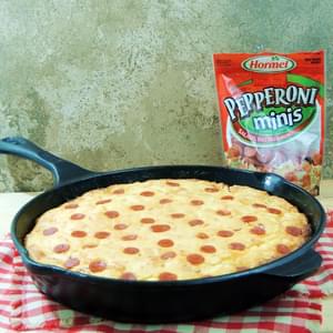 Cheesy Pepperoni Skillet Cornbread