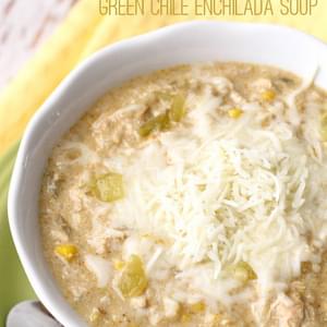 Crock Pot Green Chile Enchilada Soup