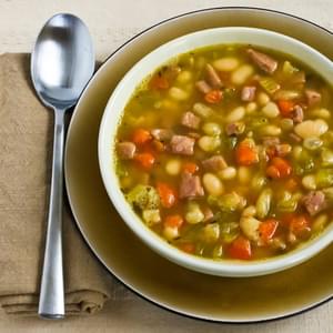 White Bean Soup with Ham and Rosemary