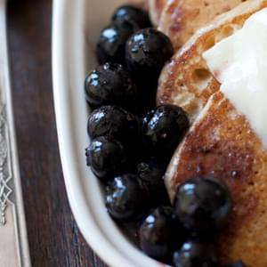 Whole-Grain Pancake Recipe with Blueberry Maple Syrup