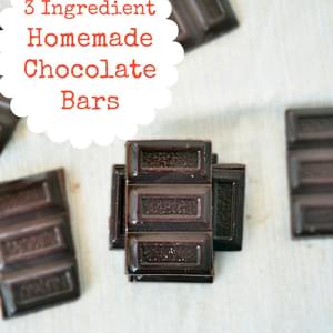 3 Ingredient Chocolate Bars