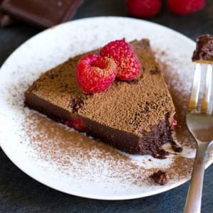 Flourless Dark Chocolate Raspberry Cake