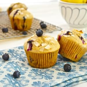Healthier Blueberry Lemon Muffins