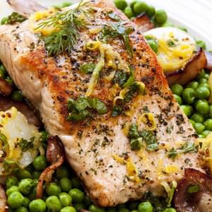 Lemon And Herb Roasted Salmon With Potatoes