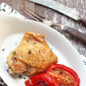 Easy Roasted Chicken and Tomatoes – Low Carb and Gluten Free