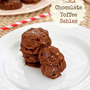 Salted Chocolate Toffee Sables