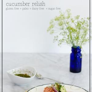 Baked Salmon with Cucumber Relish