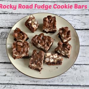 Rocky Road Cookie Fudge Bars + a review of Dessert Mash-Ups