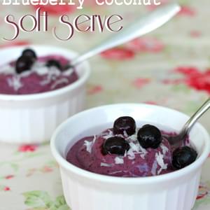 Blueberry Coconut Soft Serve {Paleo Ice Cream}