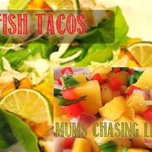 Fish Taco Lettuce Wraps with Mango Pico Relish