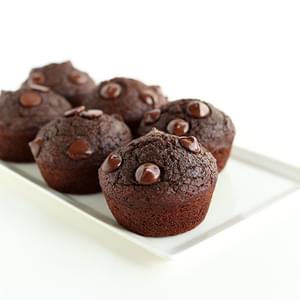 Fudgy Vegan Double Chocolate Beet Muffins