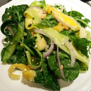 Zucchini Ribbon Salad with Lemon Dressing