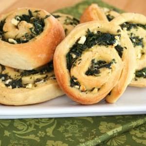 Feta And Spinach Garlic Rolls (Low Carb)