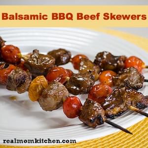 Balsamic BBQ Beef Skewers