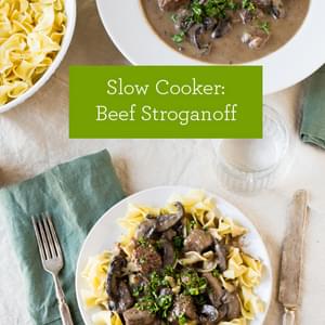 Slow Cooker Beef Stroganoff