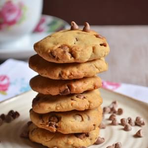Egg less chocolate chip cookies recipe | Eggless choco chip cookies