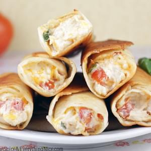 Chubby Chicken and Cream Cheese Taquitos